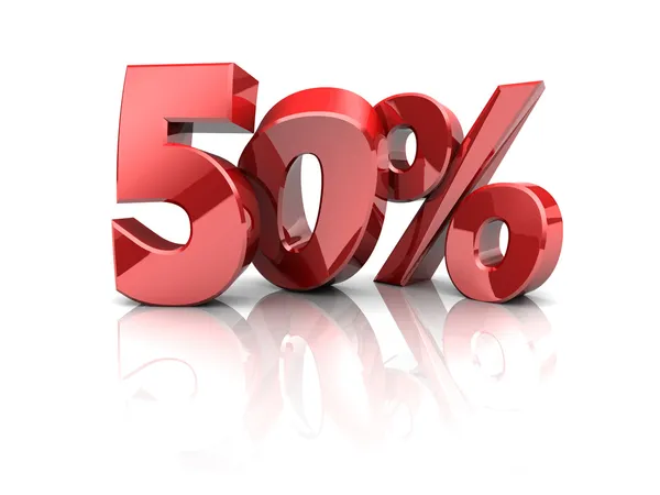 50 percent discount — Stock Photo, Image