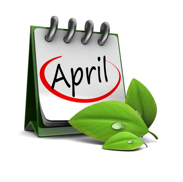 April-Kalender — Stockfoto