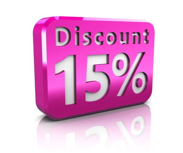 Fifteen percent discount — Stock Photo, Image