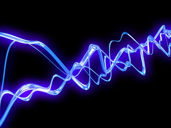 3D elektrik dalgaları — Stok fotoğraf
