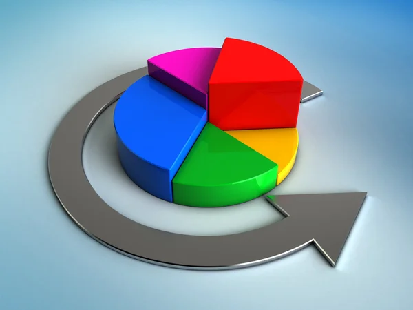 3D tortadiagram — Stock Fotó