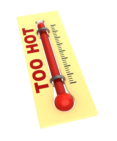 Termómetro com temperatura quente — Fotografia de Stock
