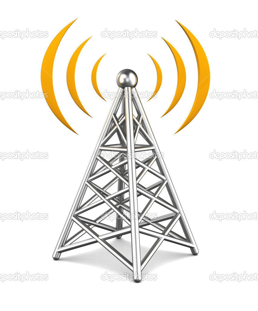 3d illustration of tower wireless equipment