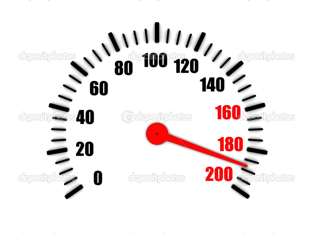 high speed on a speedometer