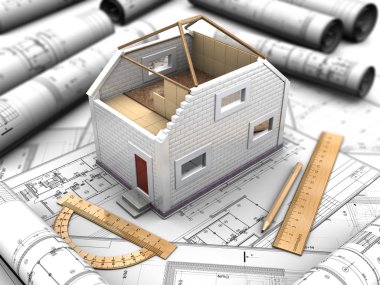 ev ve planları mockup bileşimi