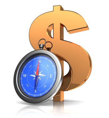 Pusula ve dolar işareti