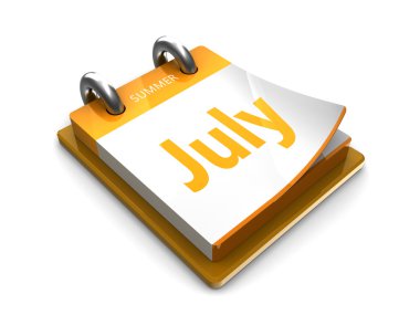 calendar date is july clipart