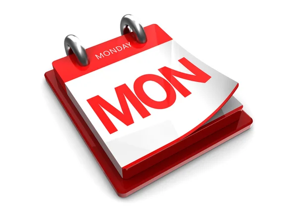 Ícone de calendário de segunda-feira — Fotografia de Stock
