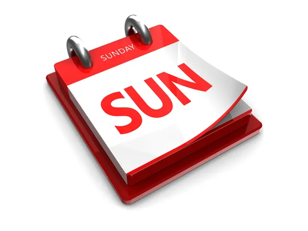 Calendar icon of sunday — Stock Photo, Image