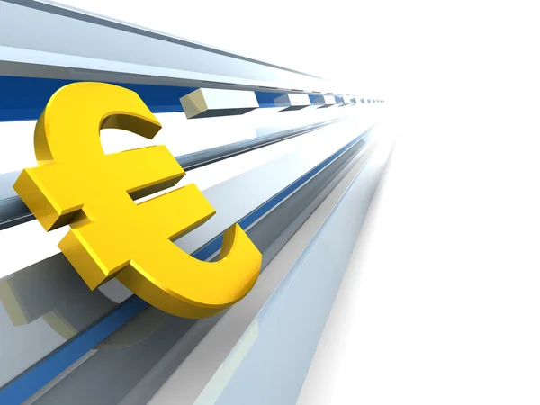 Euro sinal de fundo — Fotografia de Stock