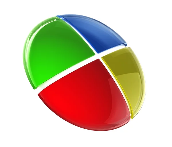 Glanzende kleurrijke knop — Stockfoto