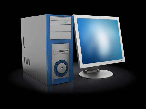 3D-Desktop-Computer — Stockfoto
