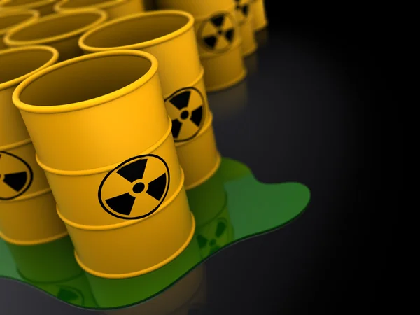 Radioactive barrels — Stock Photo, Image