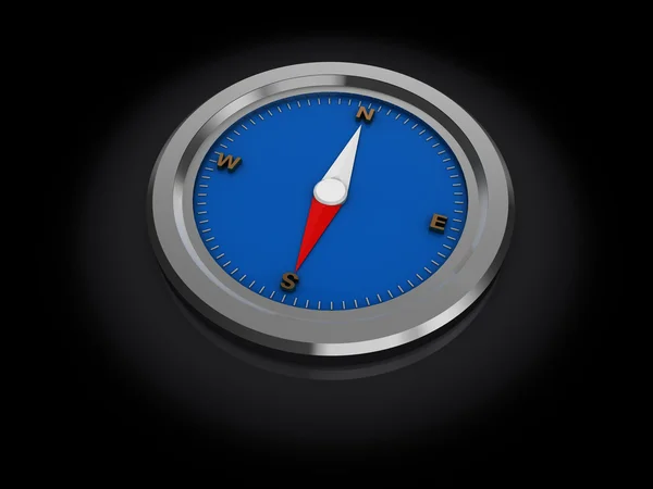 Compass over dark background — Stock Photo, Image