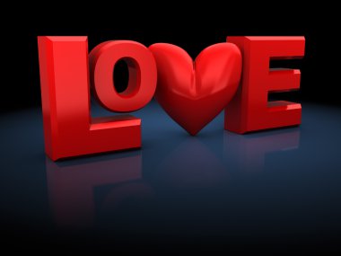 sevgi işareti koyu arka plan üzerinde