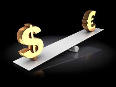 Euro ve dolar tahterevalli