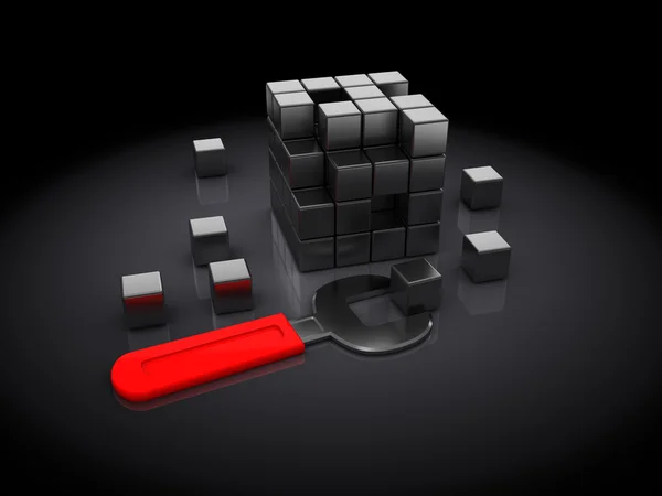 Cubo puzzle building — Foto Stock