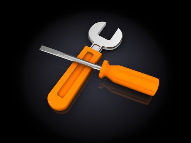 İngiliz anahtarı ve tornavida