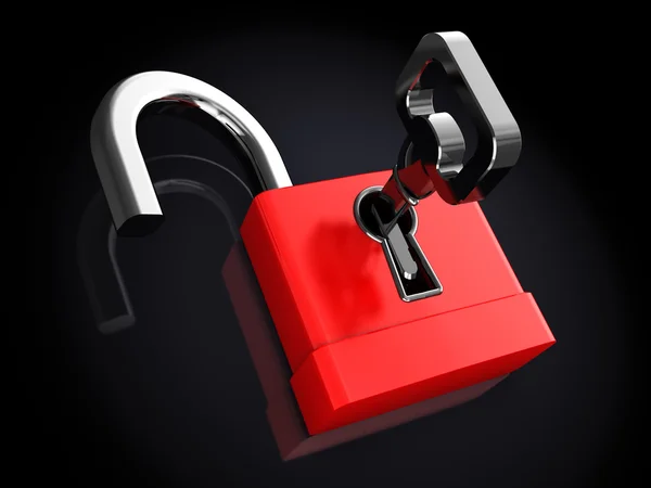 Opened lock — Stock Photo, Image