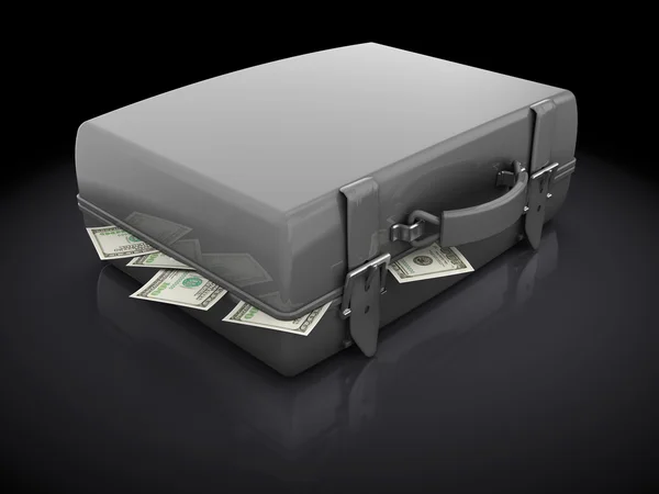 Suitcase full of money — Stock Photo, Image