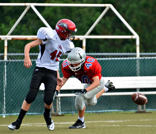 Football Player Making Tackle — Stock Photo, Image