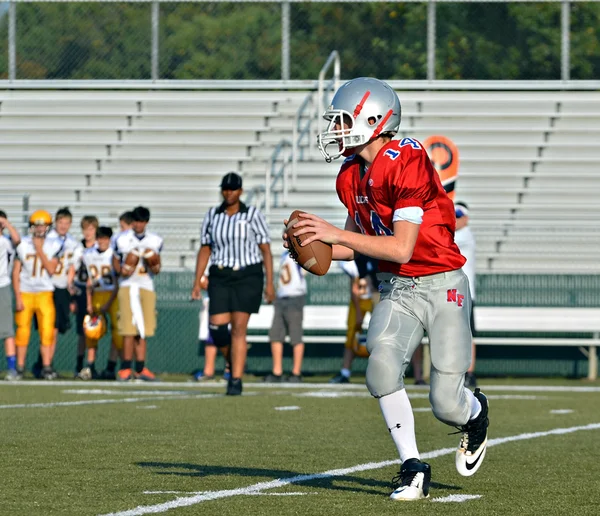 Quarterback beredda att passera — Stockfoto