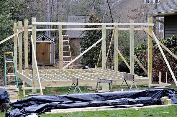 Building an Outdoor Deck — Stock Photo, Image