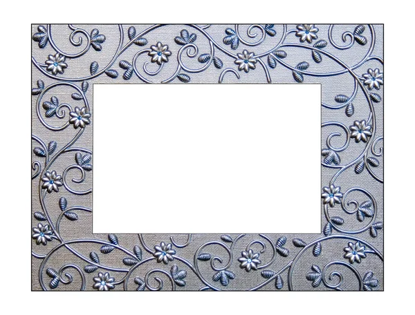 Silver Filigree Picture Frame — Stock Photo, Image