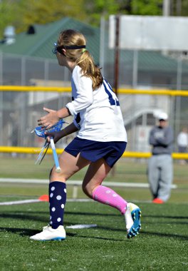 genç kız lacrosse oyuncusu
