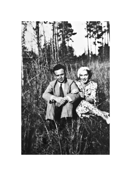 Vintage foto man och kvinna — Stockfoto