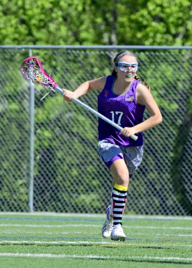 genç kız lacrosse oyuncusu