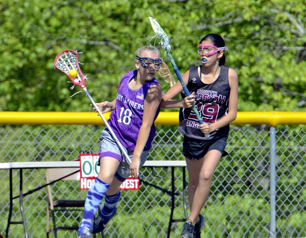 Giovani ragazze Lacrosse — Foto Stock