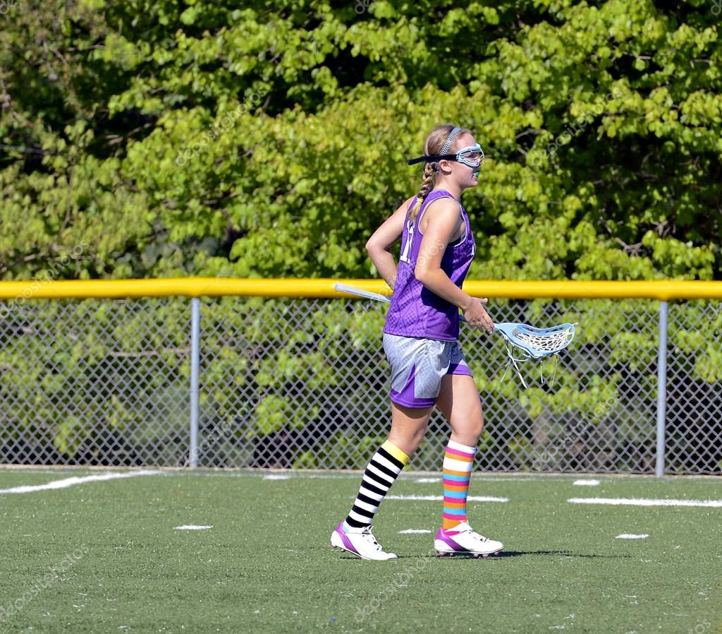Girl Lacrosse Player — Stock Photo © noonie 45599557