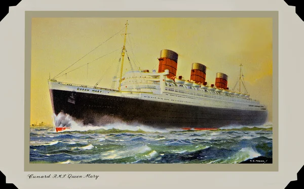 Queen Mary Postcard — Stock Photo, Image