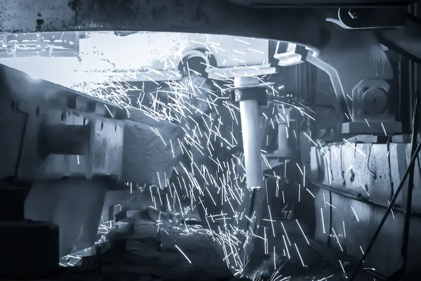 In der Fabrik. Produktion von Metall — Stockfoto