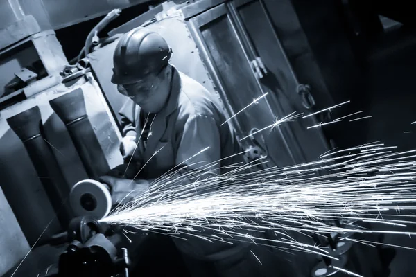 Fabrika işçisi. metal üretim Stok Fotoğraf