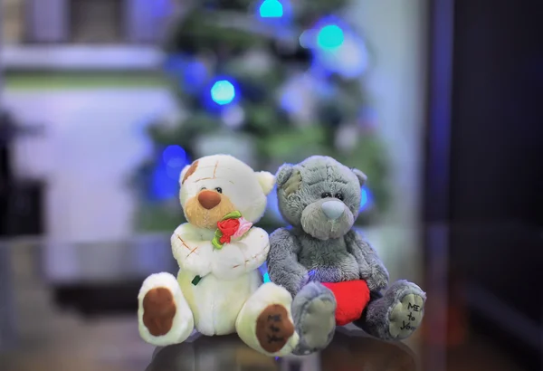 Toy bears couple in love — Stock Photo, Image