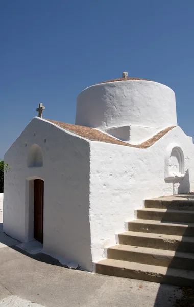 Iglesia en Lindos, Grecia — Foto de Stock