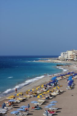 plaj, rhodes, Yunanistan