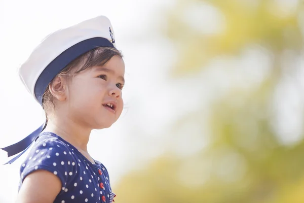 Little sailor girl — Stok fotoğraf