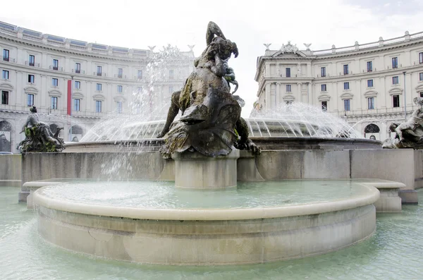 Fontana delle naiadi w Rzym, Włochy — Zdjęcie stockowe