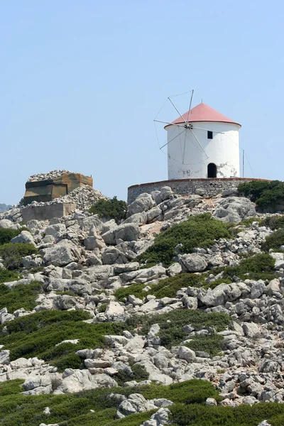 Antik Yunan yel değirmeni — Stok fotoğraf