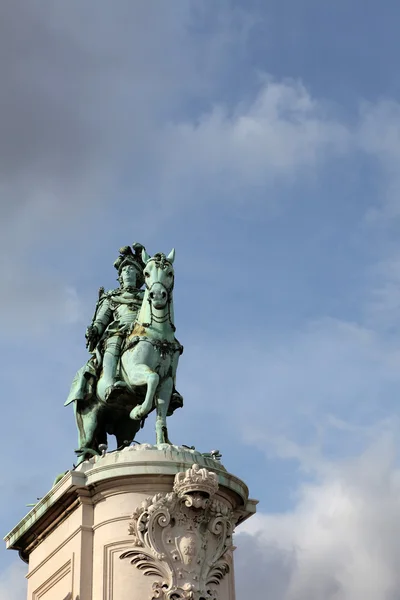 King Jose I on Commerce Square, Lisbon — Stock Photo, Image