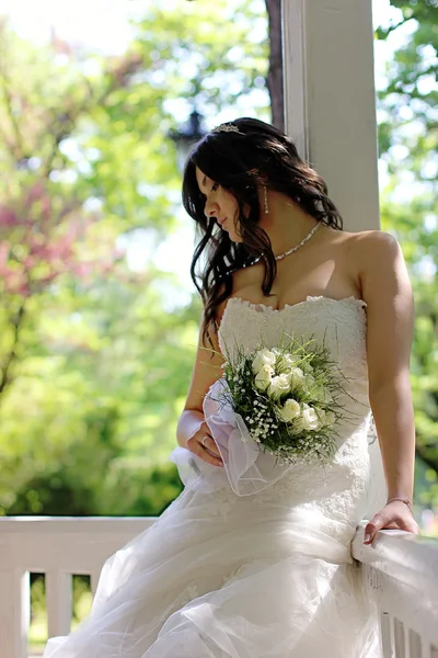 Braut am Hochzeitstag — Stockfoto