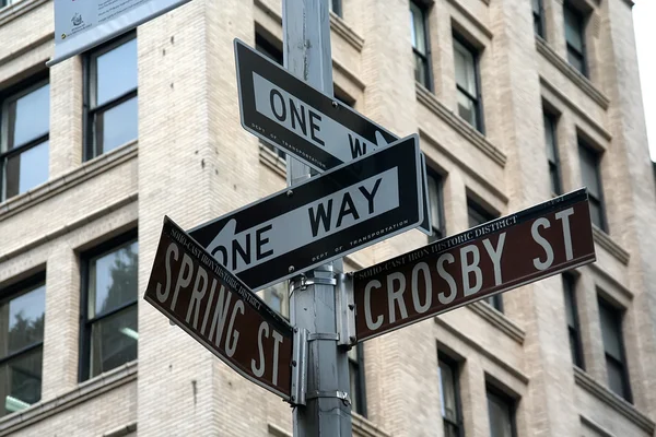 Уличные знаки Нью-Йорка — стоковое фото