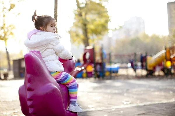 Girl at the playground — Stock Photo, Image