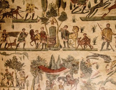 Roma villa romana del casale, Sicilya gelen mozaik parçası
