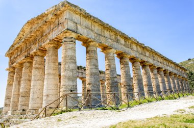Dorik tapınak segesta, Sicilya, İtalya