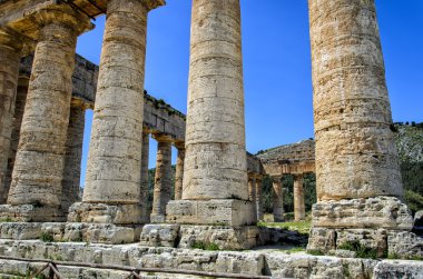 Dorik tapınak segesta, Sicilya, İtalya