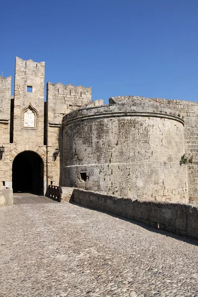 Рыцарская крепость Родос, Греция — стоковое фото